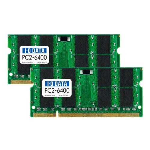 I-O DATA PC2-6400(DDR2-800)対応 200ピン S.O.DIMM 2GBx2...