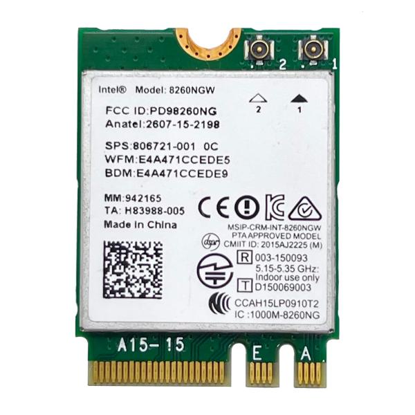純正中古良品無線ネットワークカードIntel製M.2タイプ802.11ac/867Mbps・ブルート...