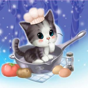 カラービーズ ストーン画　cooking子猫｜gs-shop
