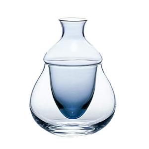 東洋佐々木ガラス 冷酒器 ブルー 11×11×14.5cm、口径:3.8cm｜gs-shopping