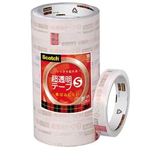 3M スコッチ 超透明テープS 10巻パック 18mm×35m 大巻 BK-18N｜gs-shopping