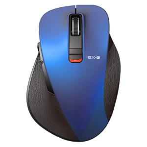 エレコム ワイヤレスマウス Bluetooth EX-G 握りの極み 5ボタン マルチペアリング Lサイズ ブルー M-XGL15BBBU｜gs-shopping