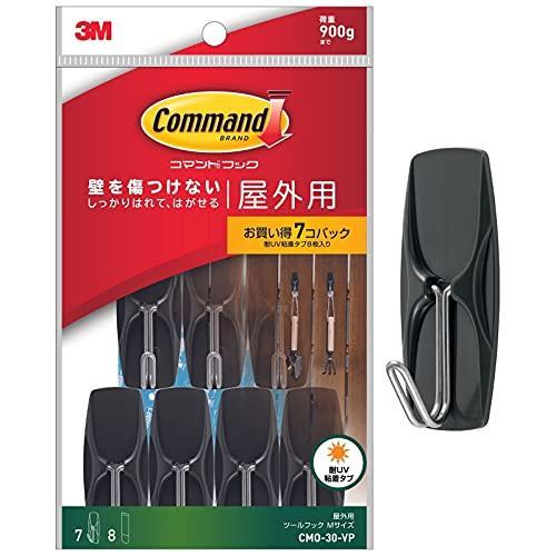 3M コマンド フック キレイにはがせる 屋外用 すだれ 壁 Mサイズ 7個 お買い得パック CMO...