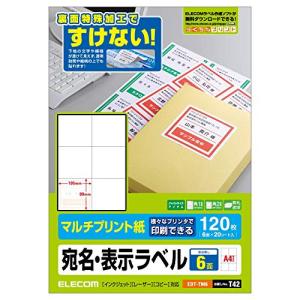 エレコム ラベルシール 120枚分 A4 6面×20シート EDT-TM6