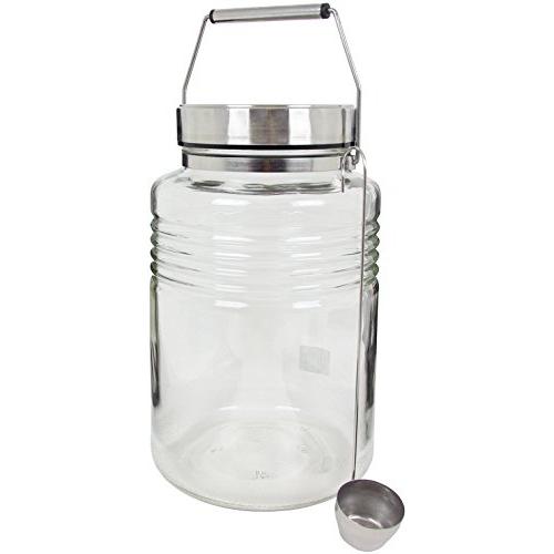 アデリア 梅酒瓶 保存容器 MCコンテナー4L [レードル付/果実酒瓶/ステンレスキャップ/ガラス瓶...