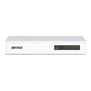 BUFFALO 10/100Mbps対応 金属筺体 電源内蔵 8ポート ホワイト スイッチングハブ LSW4-TX-8NS/WH｜gs-shopping