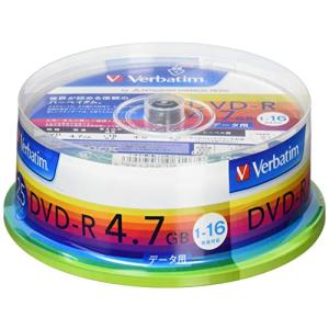Verbatim バーベイタム 1回記録用 DVD-R 4.7GB 25枚 ホワイトプリンタブル 1-16倍速 片面1層 DHR47JP25V1｜gs-shopping