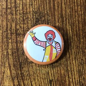 缶バッチ McDonalds マクドナルド ドナルド アドバタイジング カンパニー モーター 缶バッジ アメリカン雑貨