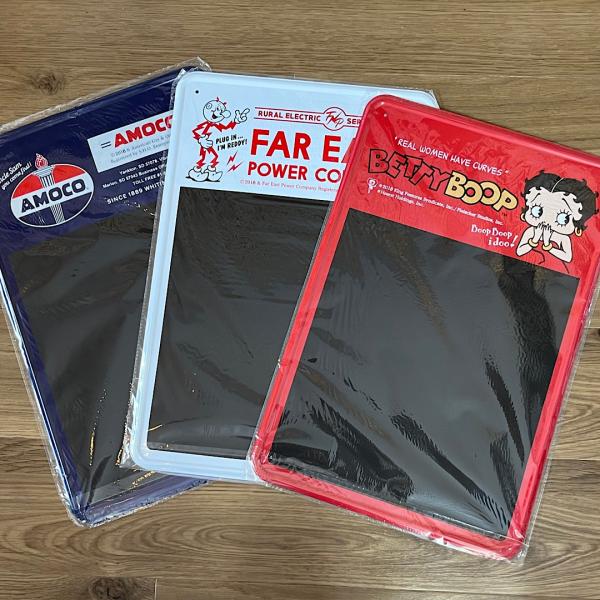 メタルチョークサイン 3種セット Betty Boop ベティちゃん レディキロワット AMOCO ...