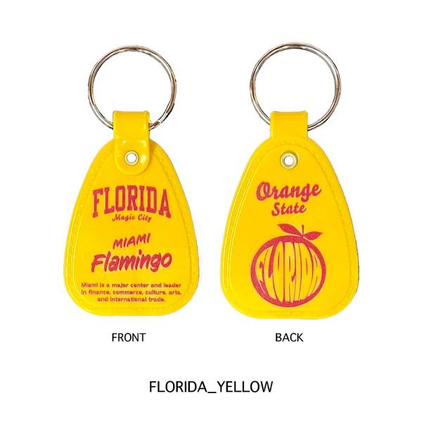 キーホルダー USA SADDLE KEY TAG FLORIDA YELLOW サドルキータグ ア...