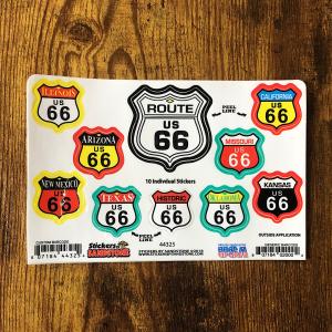 ステッカー ROUTE 66 B ルート66 アメリカン雑貨｜gs-station