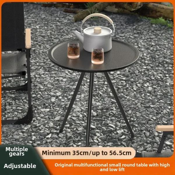 【並行輸入品】 ポータブル合金ラウンドテーブル 屋外ピクニックチェア キャンプ用品 荒野小ツーリング