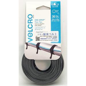 ベルクロブランド ジザイ結束ベルト 薄型 94257 38cmの長いケーブルタイ 30本 しっかり結束、はがしやすく絡みにくい。