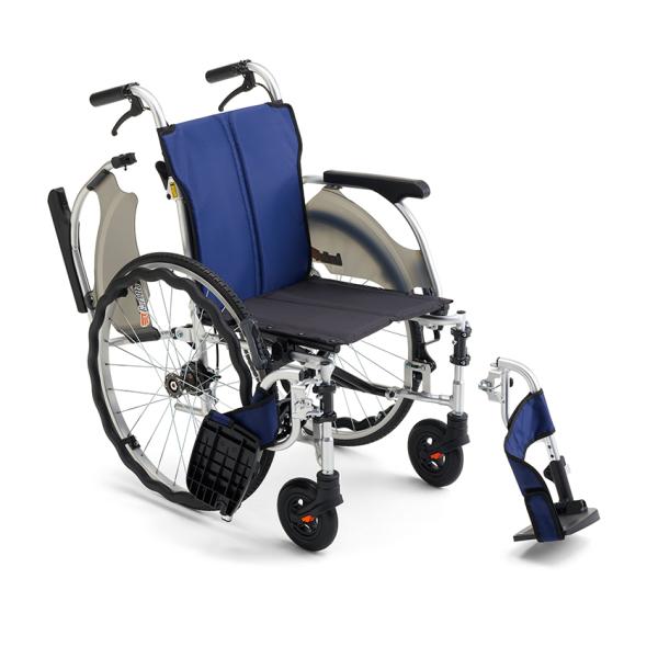 ミキ CRT-SG-3 アルミ製軽量自走式車いす カルカッタ　座幅400