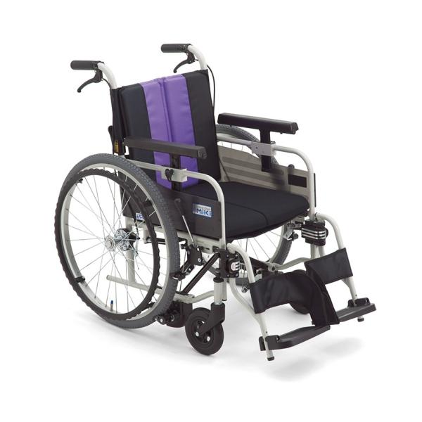 MiKi ミキ MBY-41B SW　自動ブレーキ付車椅子　スイングアウト(ロータイプ)