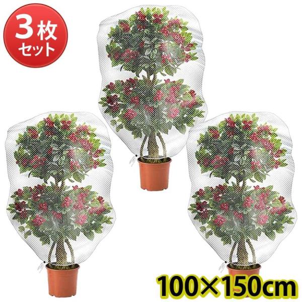 【3枚セット】植物 カバー 簡単 保護 防寒 霜よけ 防虫 対策 園芸用品 プランター 観葉植物 ネ...