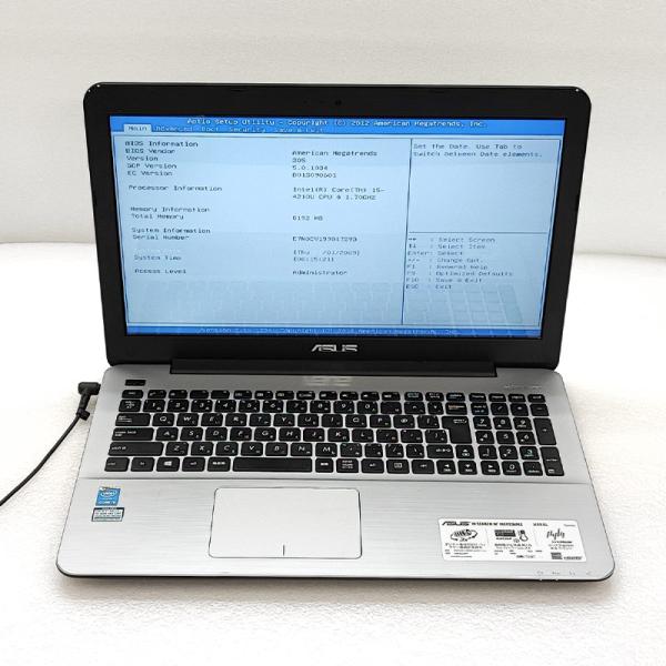 ジャンク品 ASUS X555L ジャンクPC ジャンクパソコン 保証無し OS無し ACアダプタ付...