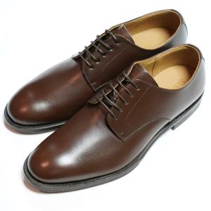 日本製グッドイヤーウエルト紳士靴 ショーンハイト 外羽根プレーントウ（SH111-4）革底 ブラウン｜gtm