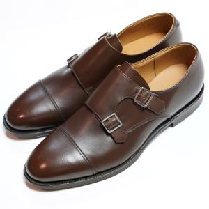 日本製グッドイヤーウエルト紳士靴 ショーンハイト ダブルモンク（SH111-7）革底 ブラウン｜gtm