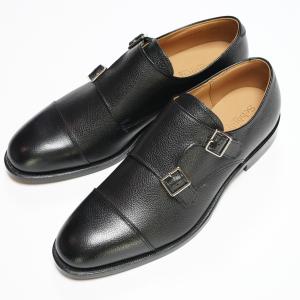 日本製グッドイヤーウエルト紳士靴 ショーンハイト ダブルモンク 「ライトシュリンク」型押し黒 SH111-7-LSBL レザー底｜gtm
