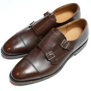 日本製グッドイヤーウエルト紳士靴 ショーンハイト ダブルモンク（SH111-7）ラバー底 ブラウン