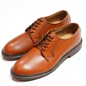 日本製グッドイヤーウエルト紳士靴 ショーンハイト 外羽根プレーントウ（SH308-1）革底 ライトブラウン｜gtm
