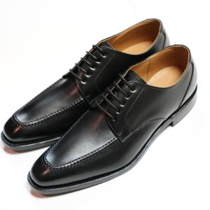 日本製グッドイヤーウエルト紳士靴 ショーンハイト 外羽根Ｕモカ（SH416-5）ラバー底 黒｜gtm