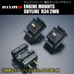 NISMO REINFORCED ENGINE MOUNTS 強化エンジンマウント11220-RS585/11320-RSR40 スカイラインR34 2WD RB20DE/RB25DE(T) HICAS無及びMT車用｜gtpartsassist