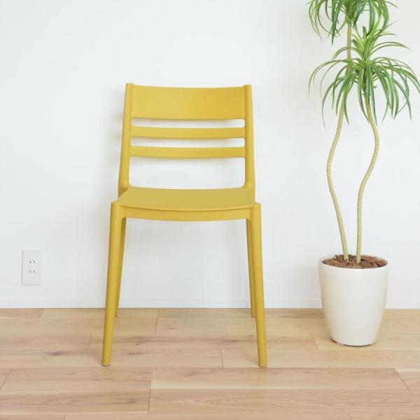 フォースチェア 椅子 ダイニングチェア スタイリッシュ お手入れ簡単 軽量 スタッキングチェア シン...