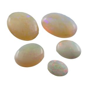 オパール 宝石ルース 裸石 5個セット 天然石ルース カラーストーン プレシャスオパール 蛋白石 パワーストーン 10月誕生石 7.360ct (o-156)｜gtsc