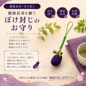茄子 お守り 根付 願い成就 成功祈願 健康長...の詳細画像3