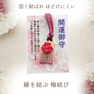 開運 梅結び お守り 水引飾り×加賀紐ストラッ...の詳細画像1