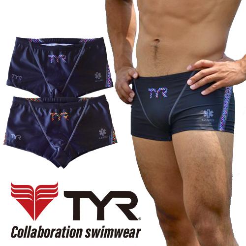 【アウトレット｜レッドSサイズ】TYR 水着 トレーニング用 (モザイク柄)｜ボクサータイプ [GU...