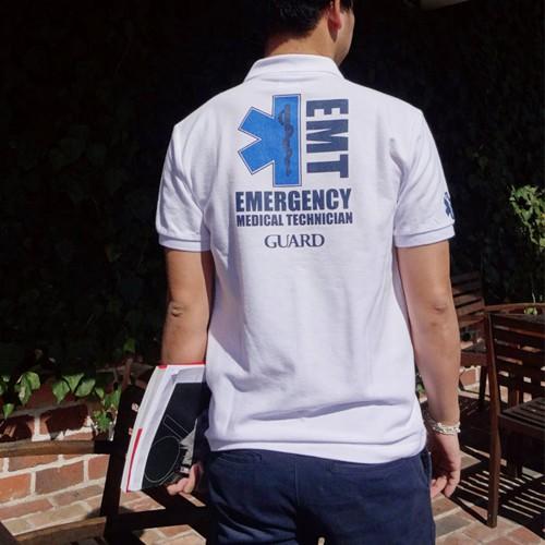 スターオブライフ EMT 救急救命士 胸ポケット付 鹿の子ポロシャツPOL-205
