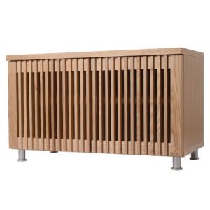 大川家具 アビライト 日本製 キャビネット 天然木タモ材使用 90幅2枚扉キャビネット ナチュラル 1316