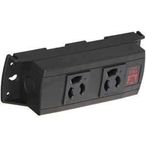 アメリカン電機 抜止OAタップ2個口コード無 黒 125V KU1140-BK
