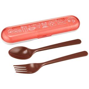 小森樹脂 弁当 カトラリー クチーナ スプーン フォークケースセット ピンク 17cm 携帯用に 日本製