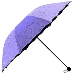 iimono117 折りたたみ傘 晴雨兼用 レディース  超軽量 265g 浮き花柄 UVカット 遮光 超撥水 耐強風 紫外