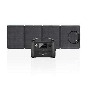 EcoFlow ポータブル電源 RIVER Pro+110Wソーラーパネルセット ポータブルバッテリー 720Wh 大容量 出力600W(