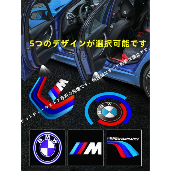 NEWタイプ 高性能 BMW LED HD ロゴ プロジェクター ドア カーテシランプ X1/X3/...