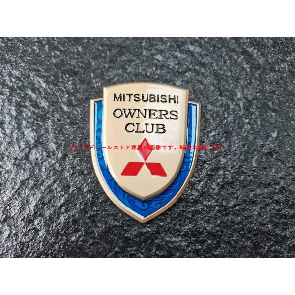 最新発売★三菱 Mitsubishi ステッカー エンブレム 金属製 CLUB カバー 自動車ロゴ入...