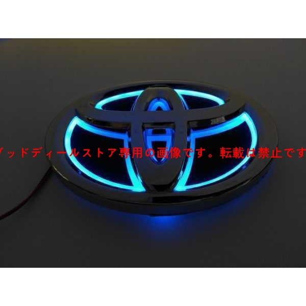 トヨタ 5D LEDエンブレム 交換式 150ｍｍ×105ｍｍ ブルー