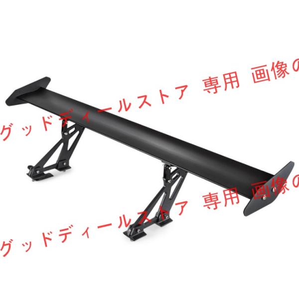 アルミ製 GTウイング ハッチバック用 1350mm 黒 汎用 角度可変式 リア ウィング スポイラ...