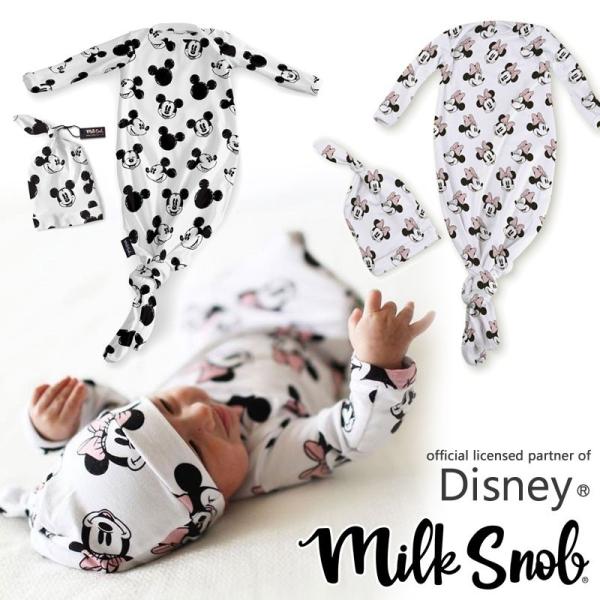 【販売終了】ミルクスノッブ ベビーハット＆ガウン 0-3M 新生児〜生後3ヶ月 Milk Snob ...