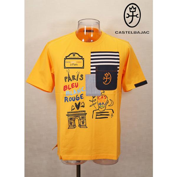 ★２０２４ 春夏 ・５０%OFF・ カステルバジャック【*002*】綿天竺切り替えTシャツ＜Mサイズ...