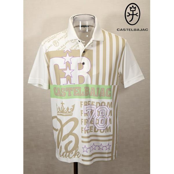 ★２０２４ 春夏 ・５０%OFF・ カステルバジャック【*002*】ストレッチ鹿の子ロゴST昇華転写...