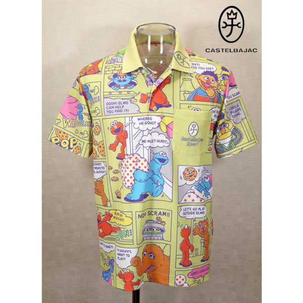 ★２０２４ 春夏 ・５０%OFF・ カステルバジャック【*002*】セサミストリート鹿の子パネル半袖...
