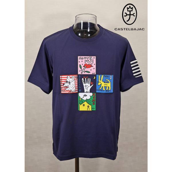 ★２０２５ 春夏 新作・３０%OFF・ カステルバジャック【*002*】50/2天竺アニマル柄・半袖...