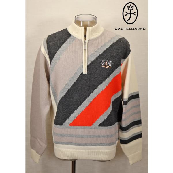 ★２０２５ 秋冬 新作 カステルバジャック【*002*】３０%OFF・ハイネック・ジップセーター【ウ...