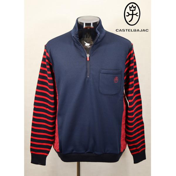 ★２０２５ 秋冬 新作 カステルバジャック【*002*】３０%OFF・ジップ・プルオーバー・トレーナ...